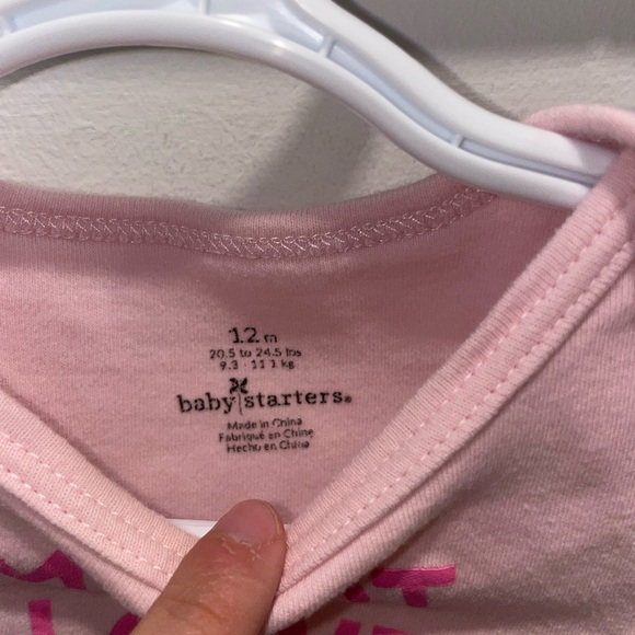 5/$15 Baby Starters Pink Onesie - Picture 2 of 3